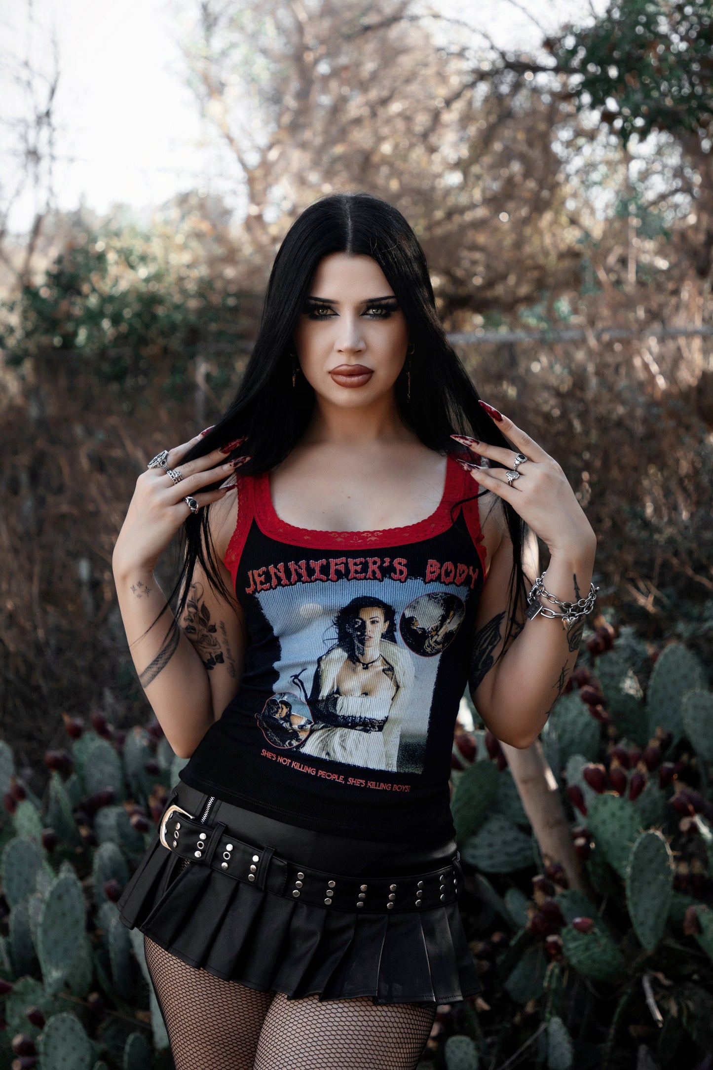 Jennifer's Body Lace Ribbed Tank