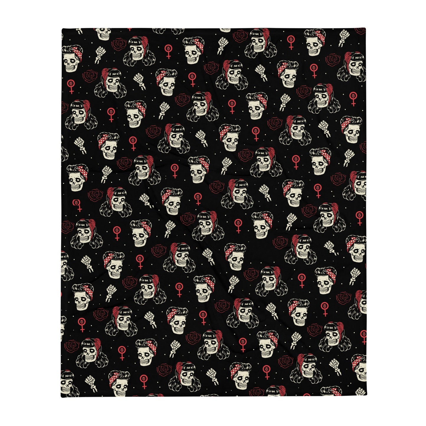 Undead Rosie Riveter Throw Blanket