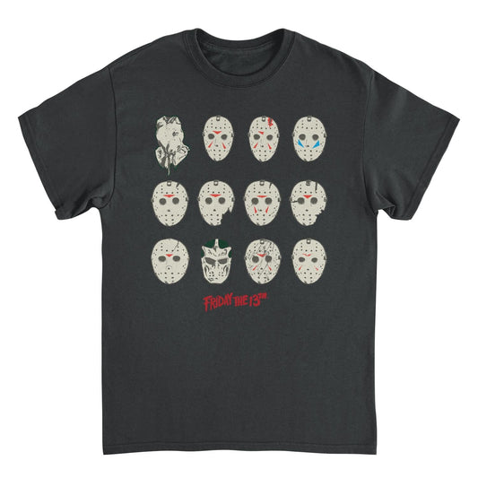 All The Iconic Friday the 13th Masks T-Shirt