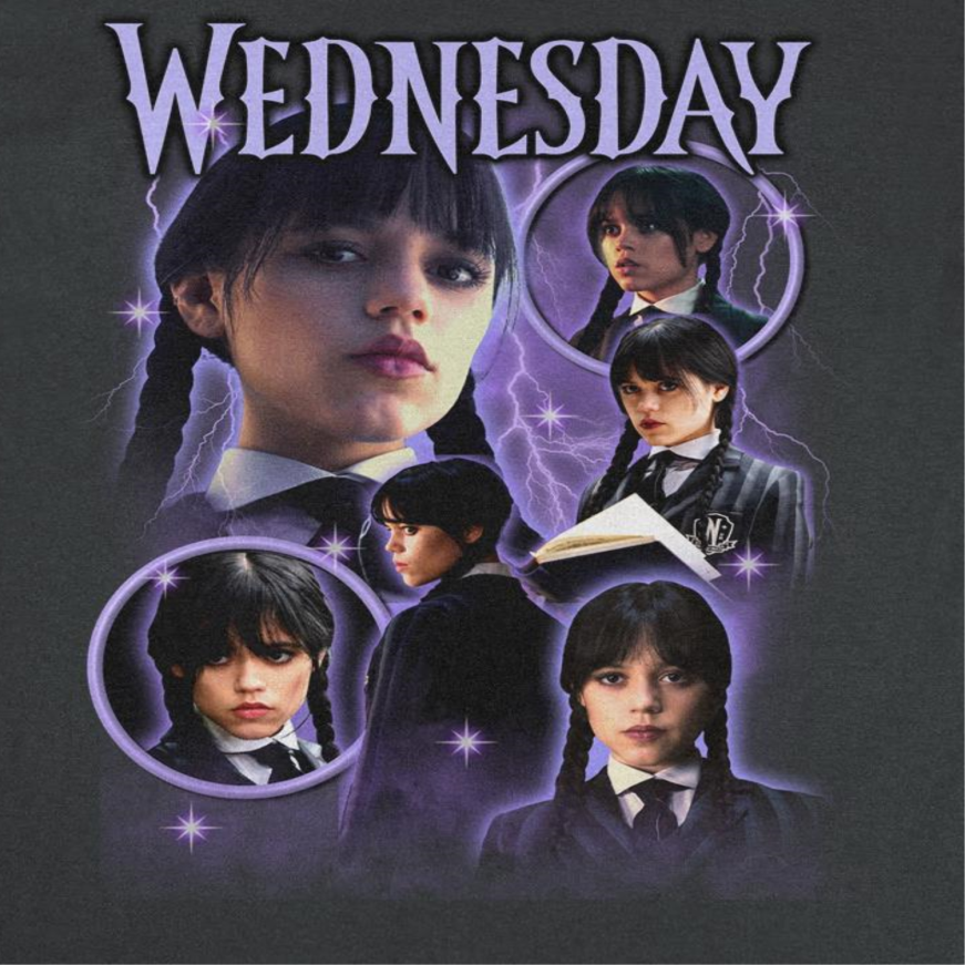 Wednesday Bootleg Black T-Shirt