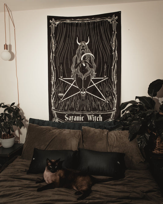 Satanic Witch Wall Tapestry