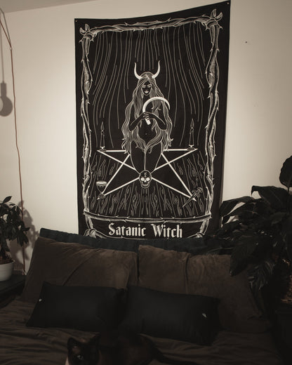 Satanic Witch Wall Tapestry