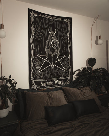 Satanic Witch Wall Tapestry