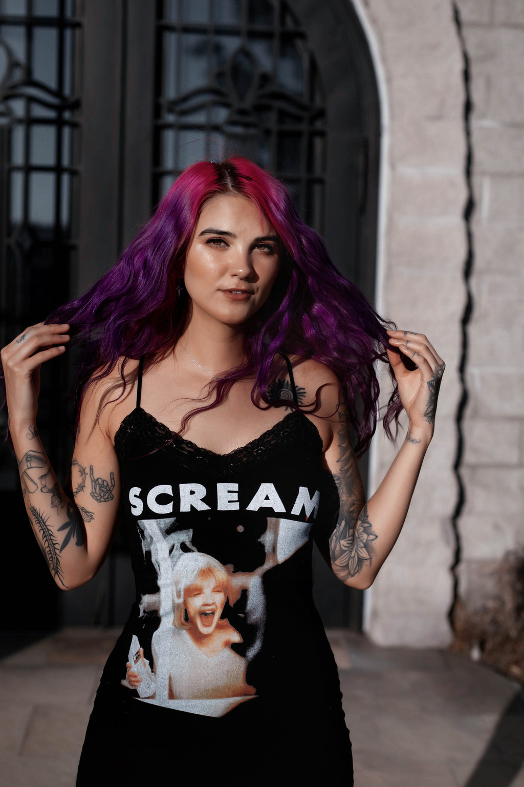 Scream 'Casey Becker' Black Lace Strap Dress