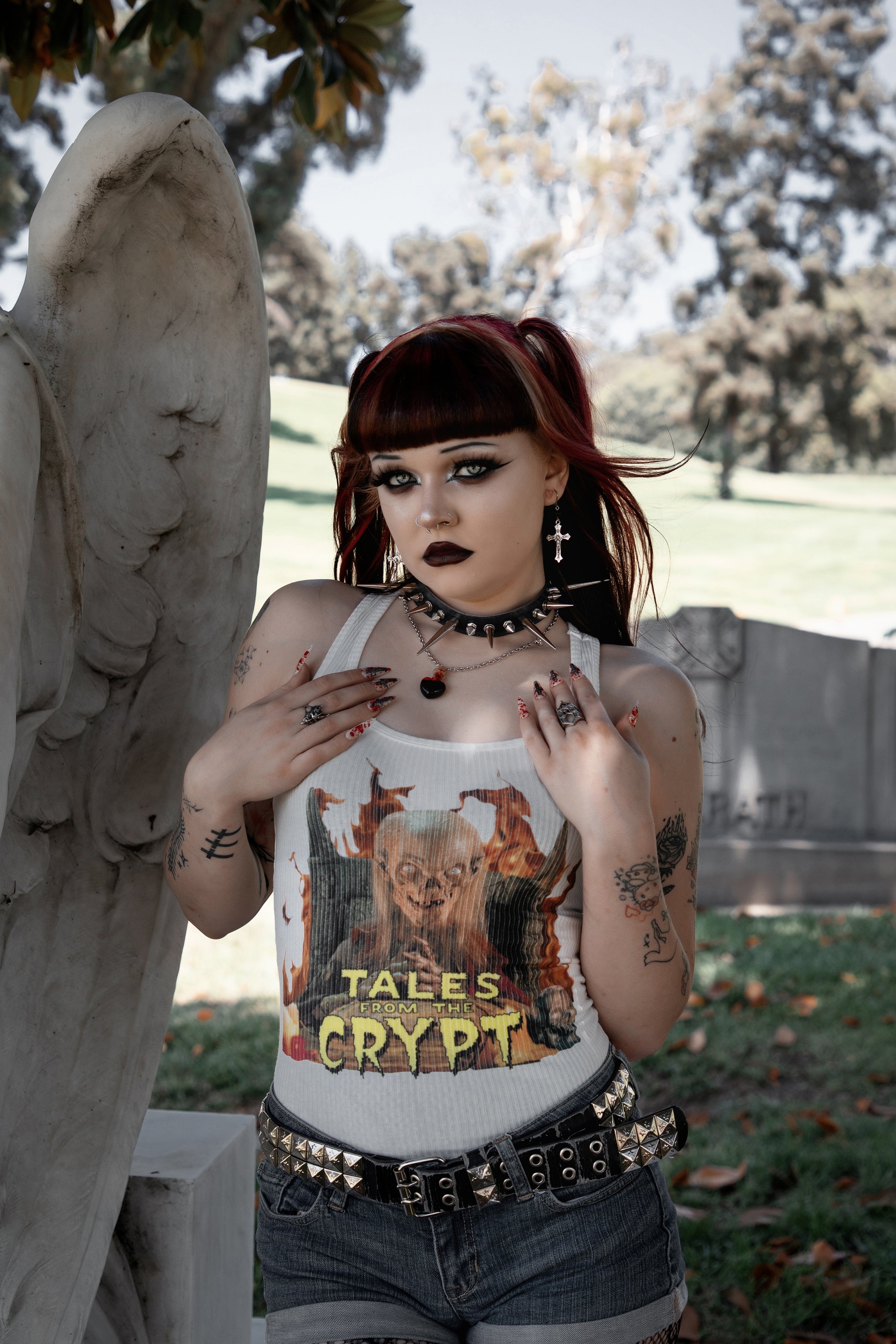 Tales from the Crypt 'Crypt Keeper' Ribbed Tank Top