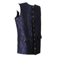Blue Jacquard Brocade Pirate Vest