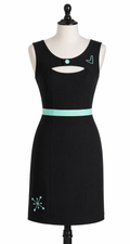 Sourpuss Out of Orbit Black Retro Atomic 50s Dress MEDIUM