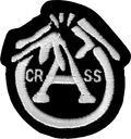 Patch - Crass B&W Logo - Punk Rock Music Band VINTAGE 1990s