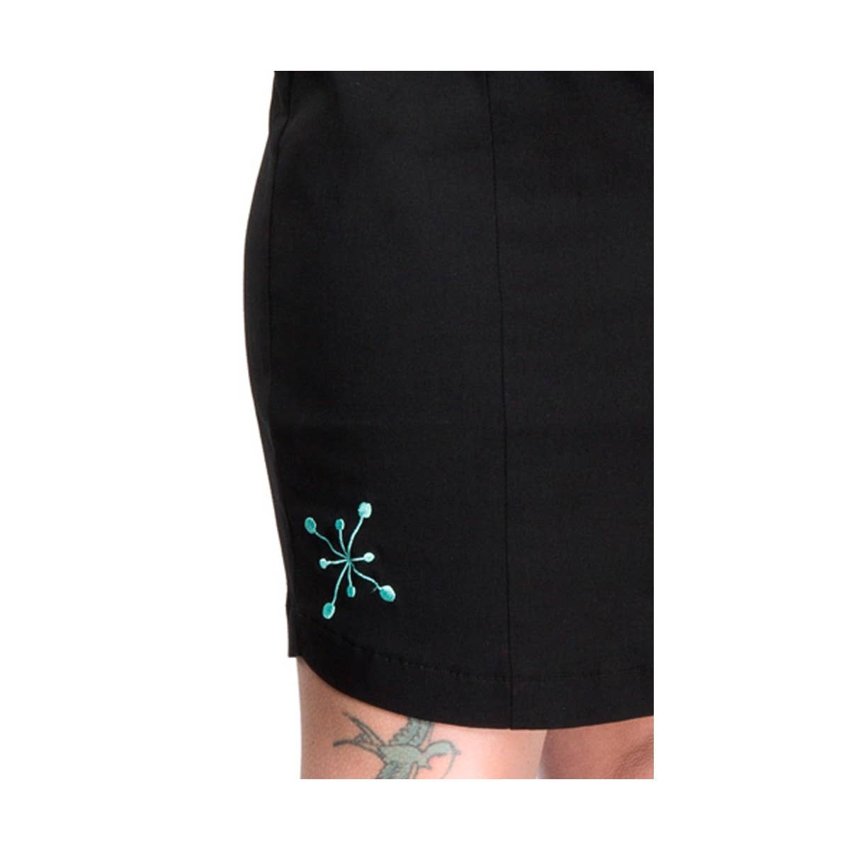 Sourpuss Out of Orbit Black Retro Atomic 50s Dress MEDIUM