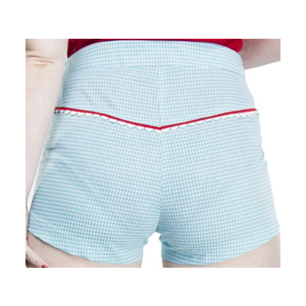 Shorts - Sourpuss - Gingham High Waist Retro Pinup Bombshell
