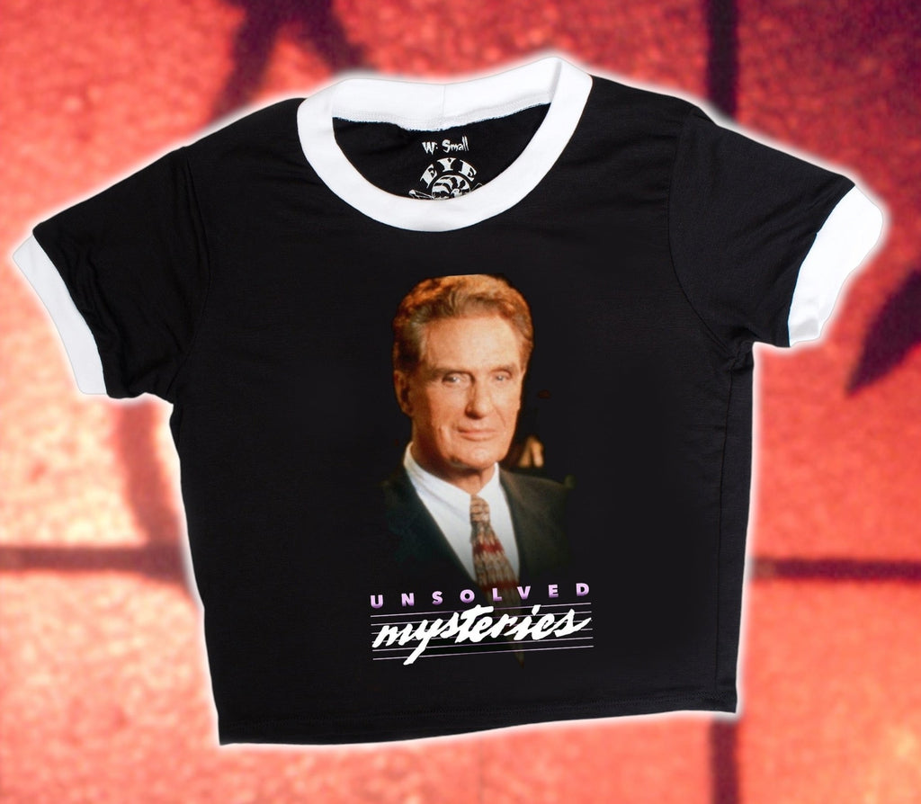 Unsolved Mysteries 'Robert Stack' Ringer Tee