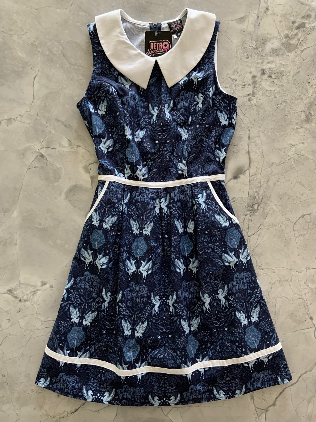 Retrolicious Midnight Collared Dress
