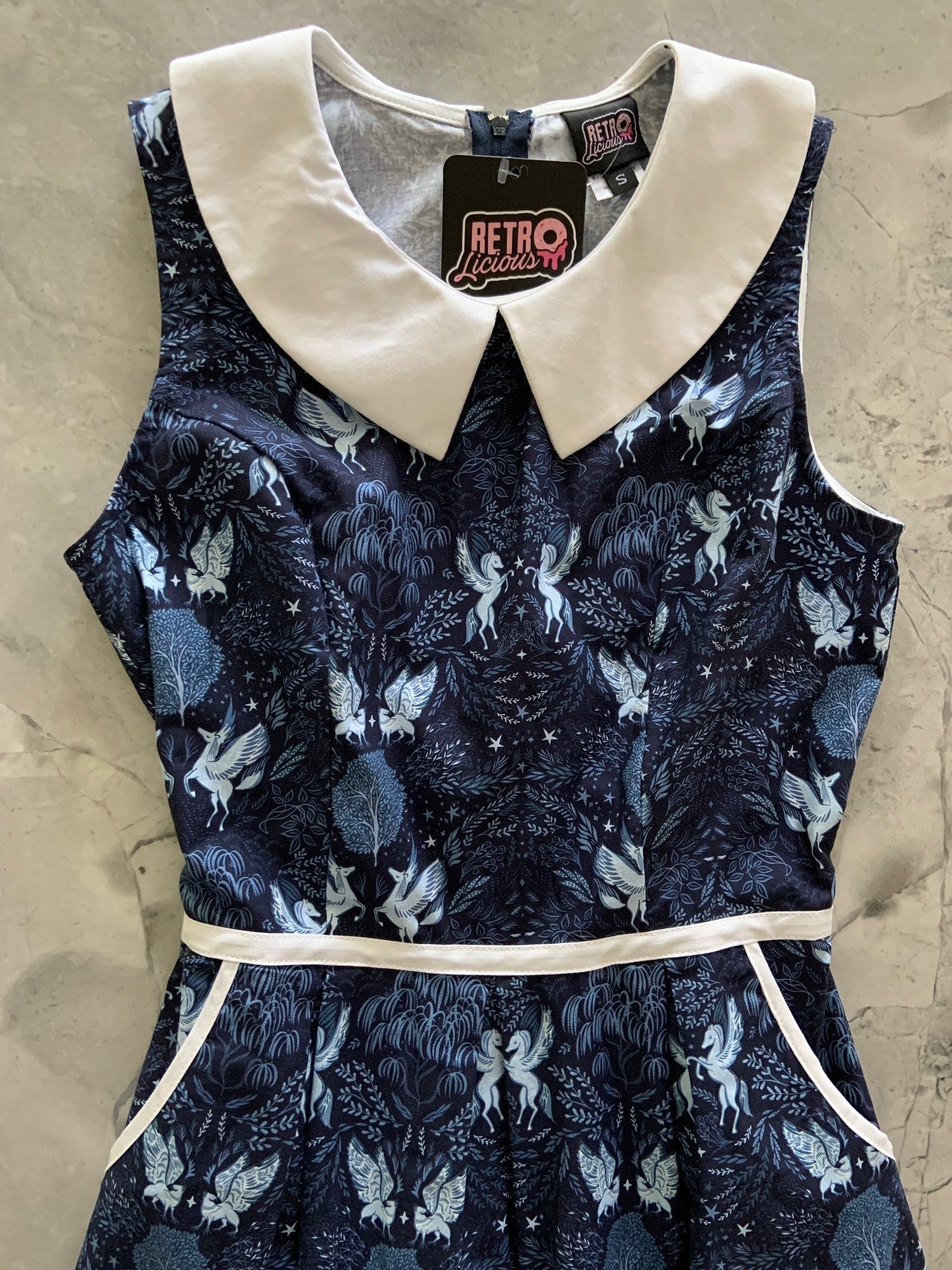 Retrolicious Midnight Collared Dress