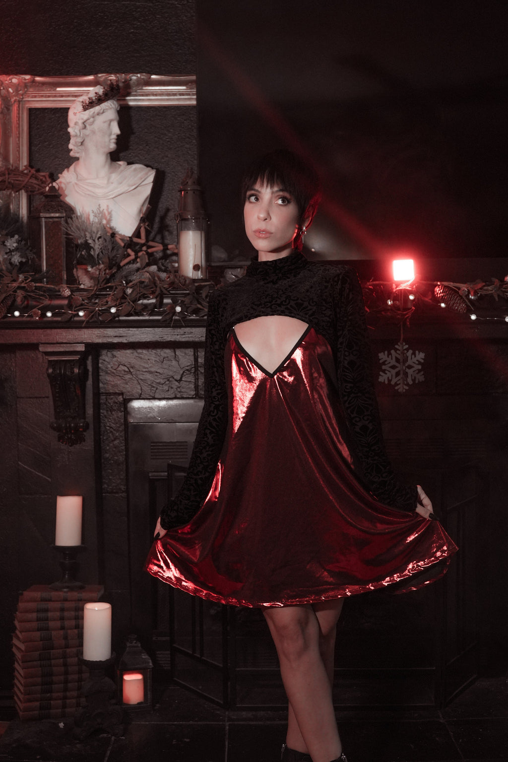 Avoid Dress - Crimson