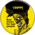 Pin-on Button - The Cramps Punk Rock Music Band Psychobilly