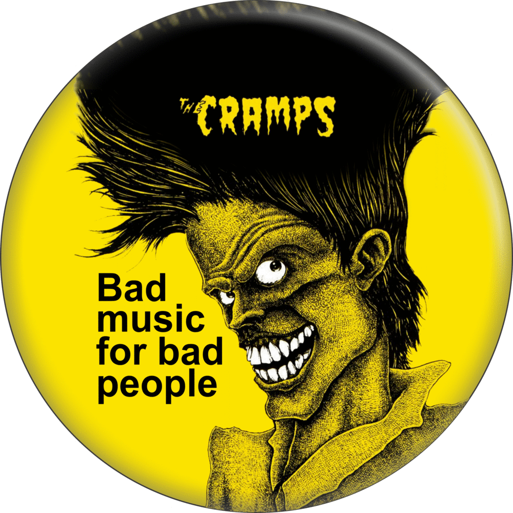 Pin-on Button - The Cramps Punk Rock Music Band Psychobilly