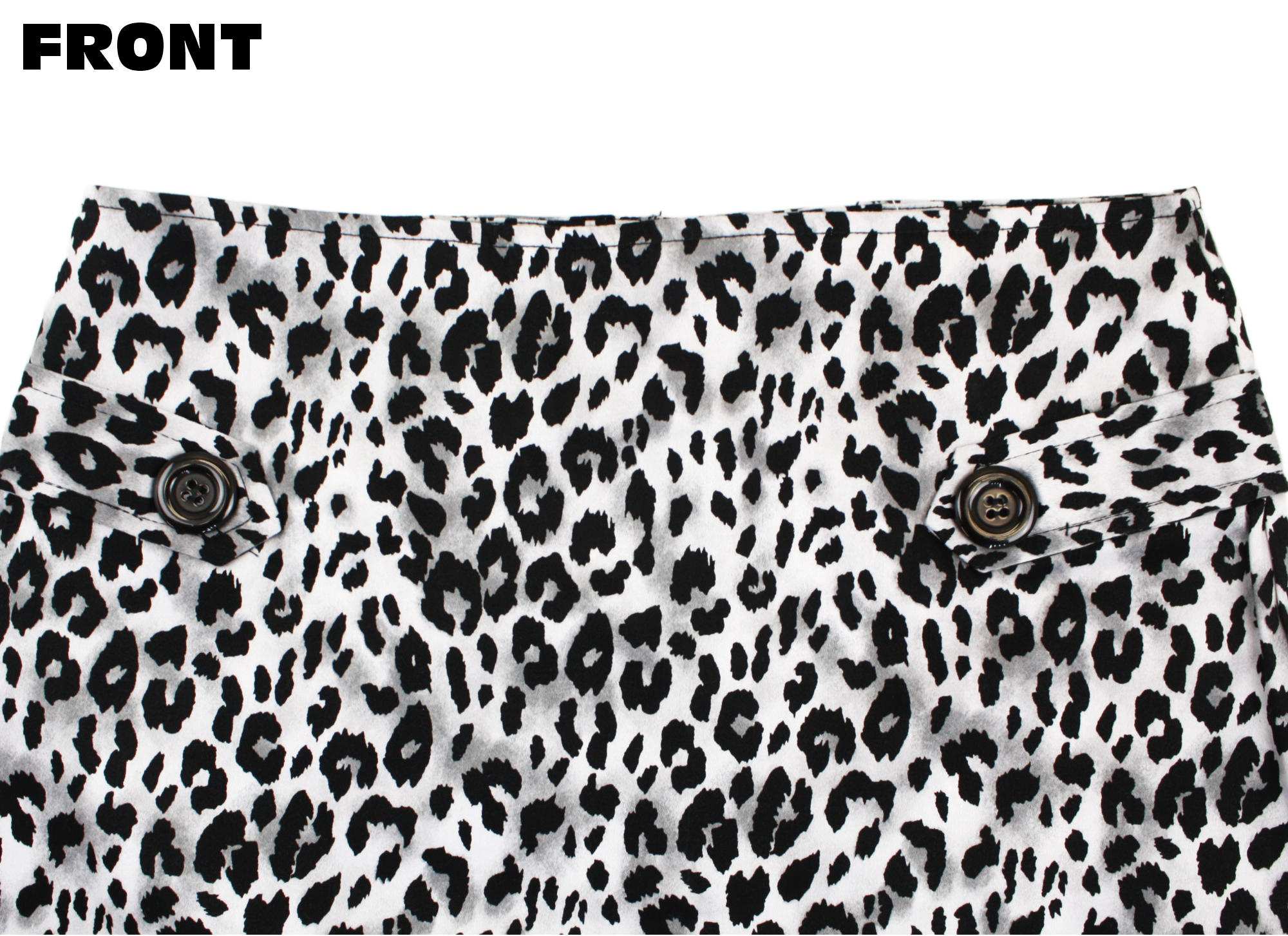 Skirt - Sourpuss -  Leopard Print Pencil Gray Fitted Retro