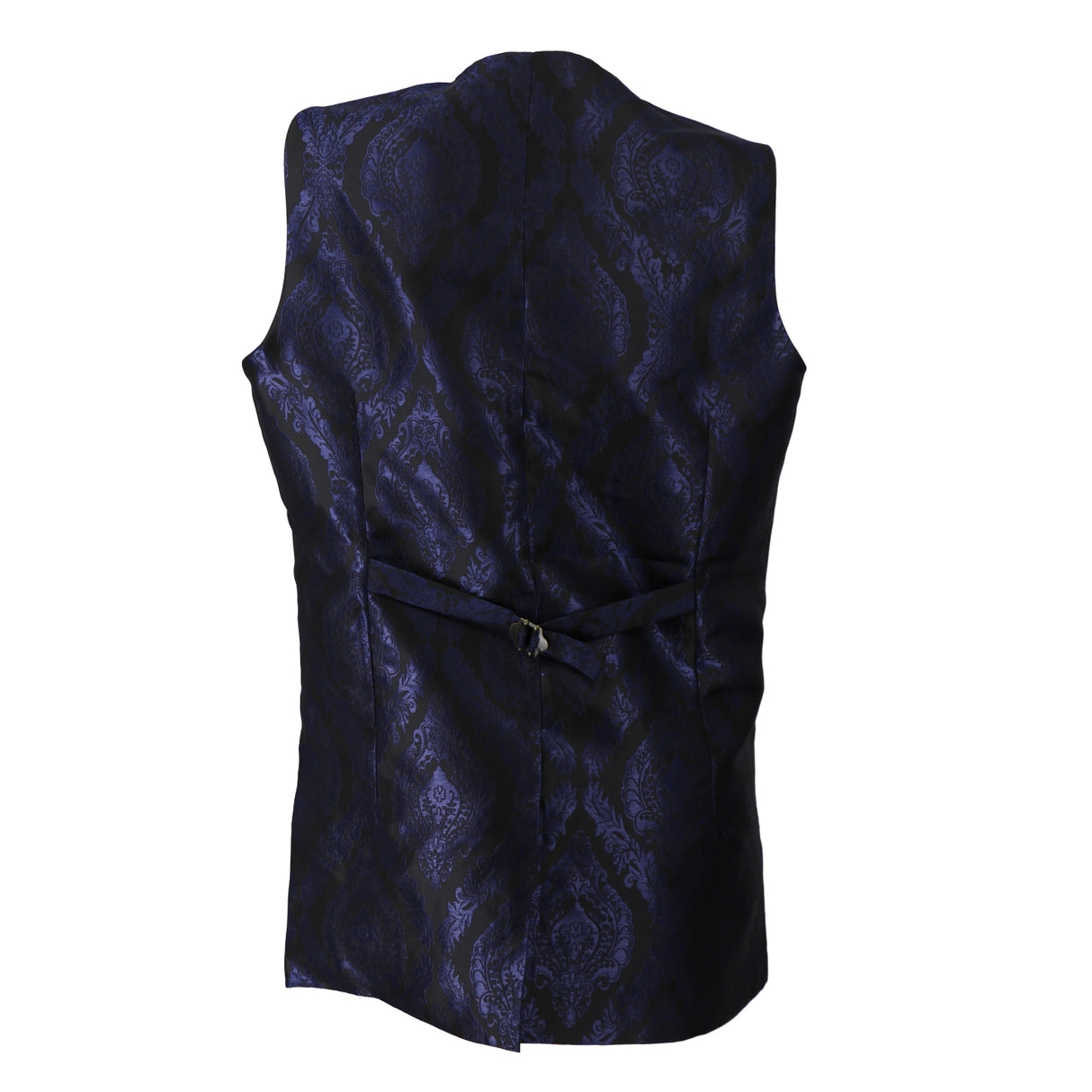 Blue Jacquard Brocade Pirate Vest