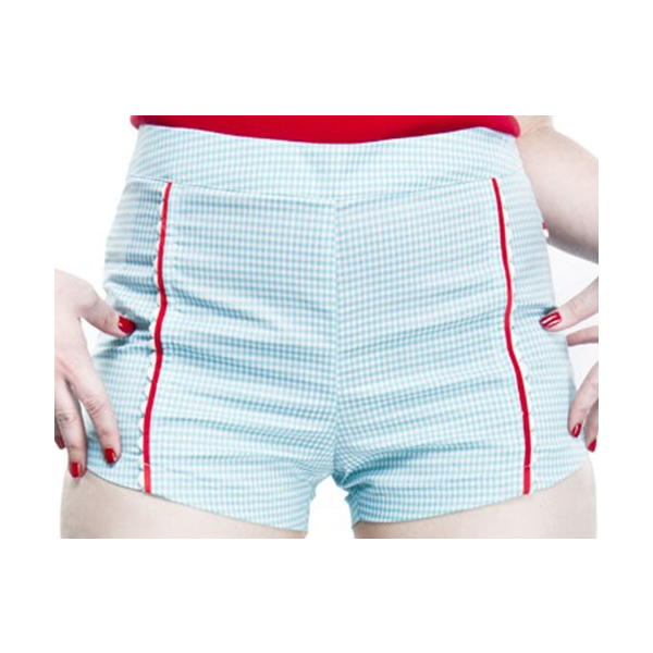 Shorts - Sourpuss - Gingham High Waist Retro Pinup Bombshell