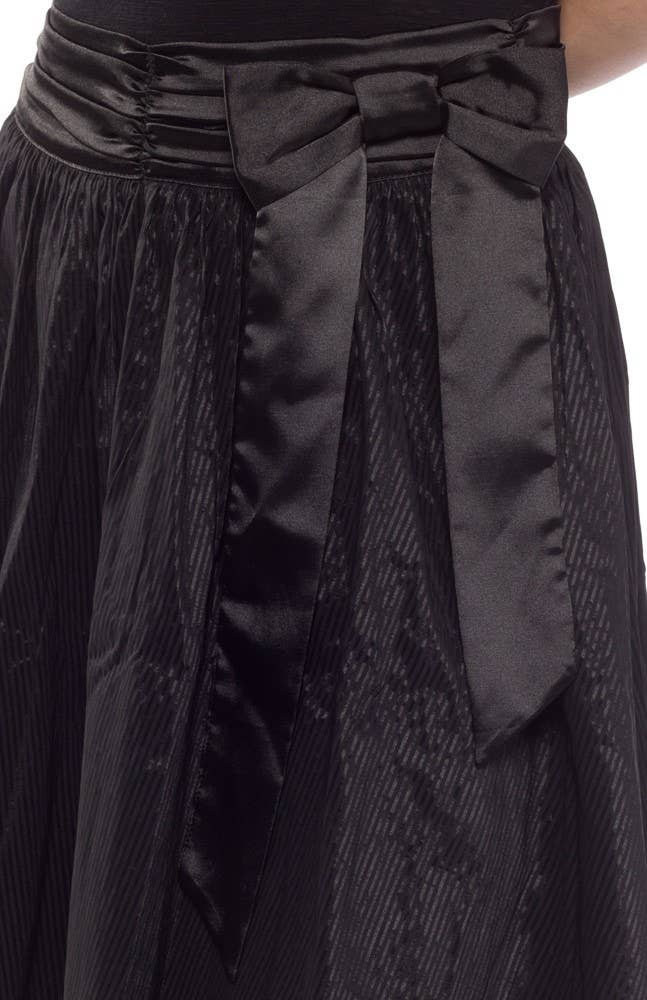 Skirt - Sourpuss - Black Shadow Swing Bow Retro Rockabilly