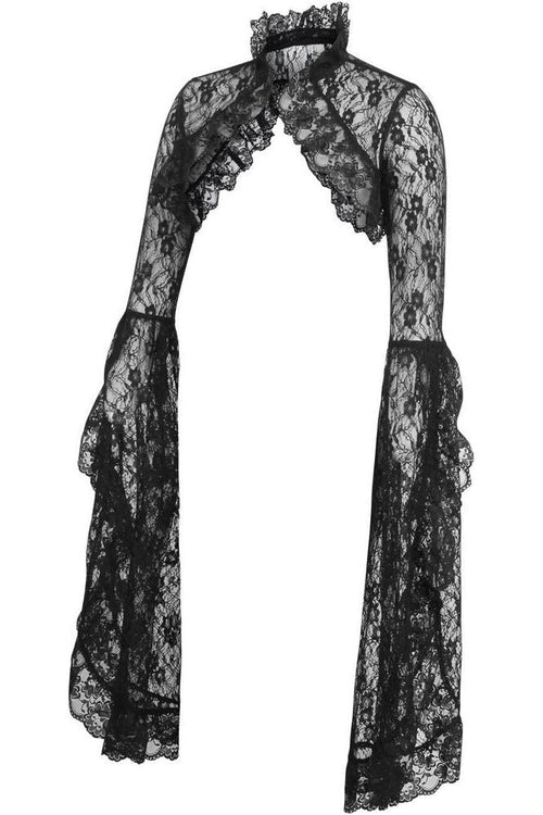 Black Lace Shrug Bolero Jacket - Daisy Corsets
