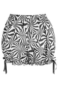 Black & White Crepe Swirl Print Bloomers - Daisy Corsets