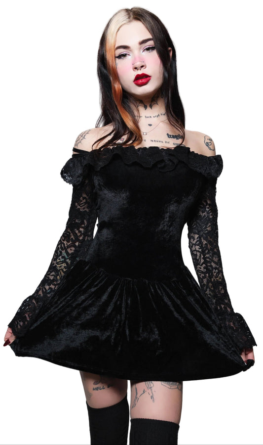 The Black Widow Velvet Dress