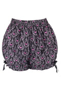 Black/Pink Damask Bats Crepe Bloomers - Daisy Corsets