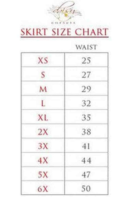 Black/White Diamond Print Stretch Lycra Skirt - Daisy Corsets