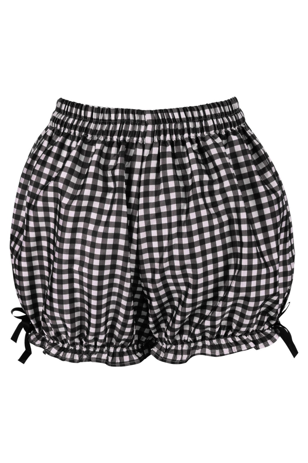 Black/White Gingham Crepe Bloomer - Daisy Corsets