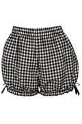 Black/White Gingham Crepe Bloomer - Daisy Corsets