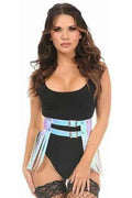 Blue/Purple Holo Fringe Skirt - Daisy Corsets