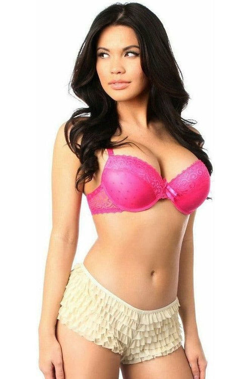 Cream Ruffle Panty w/Bow - Daisy Corsets