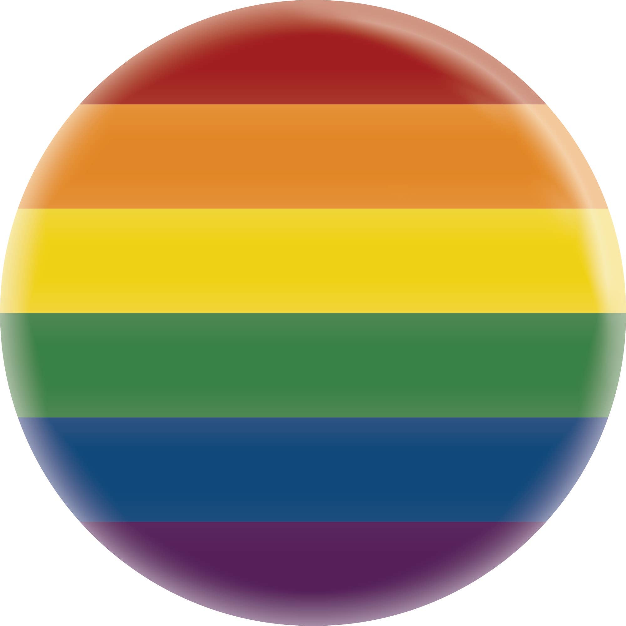 Pin-on Button - 1.5 Inch - Pride Rainbow