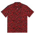 Goth Cloth's Feline Fever Red Cheetah Button-Up Shirt