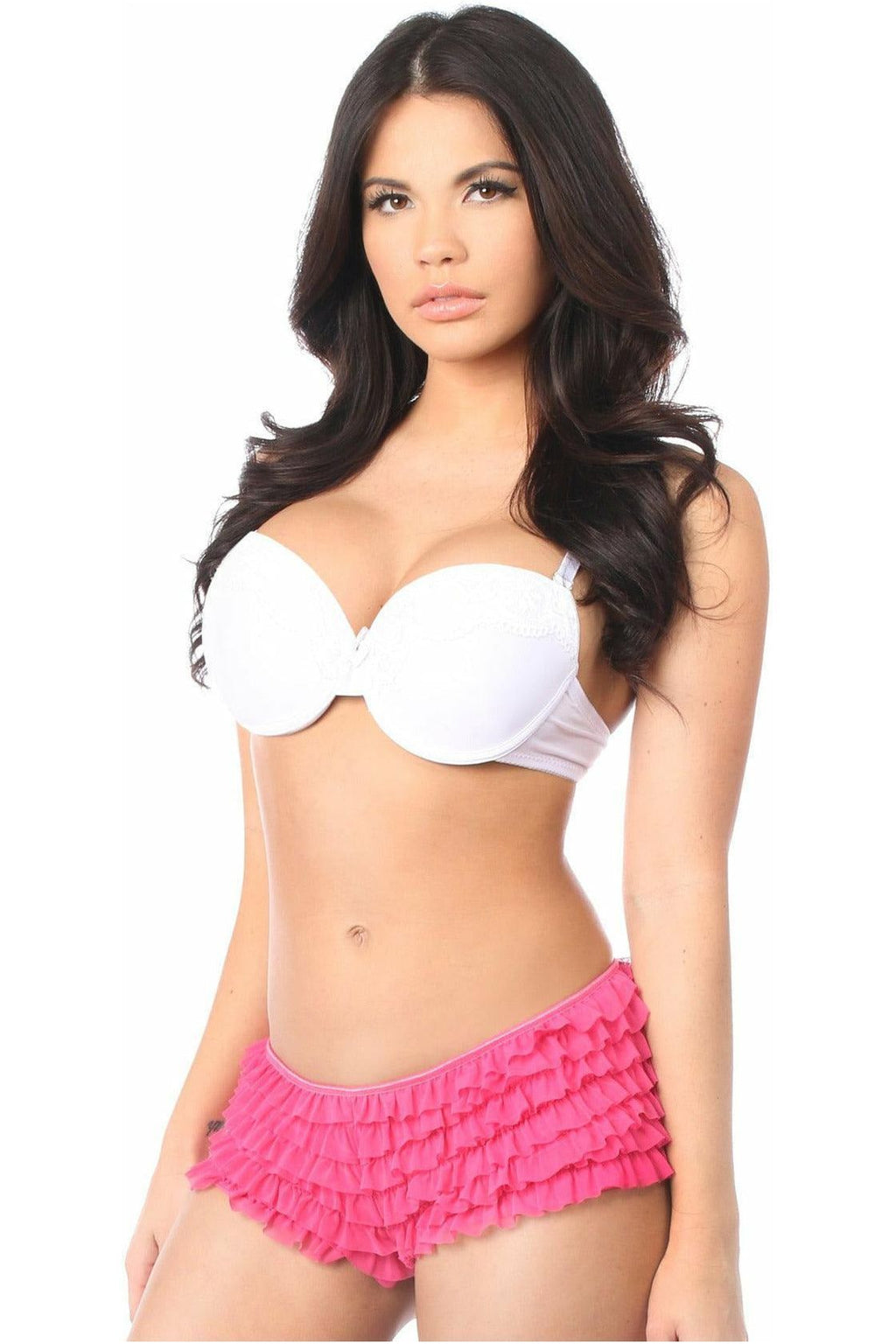 Fuchsia Ruffle Panty w/Bow - Daisy Corsets