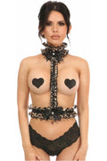 Kitten Collection Leopard Velvet Single Strap Body Harness - Daisy Corsets