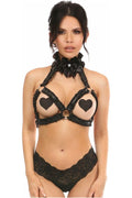 Kitten Collection Pinstripe Triangle Top Body Harness - Daisy Corsets