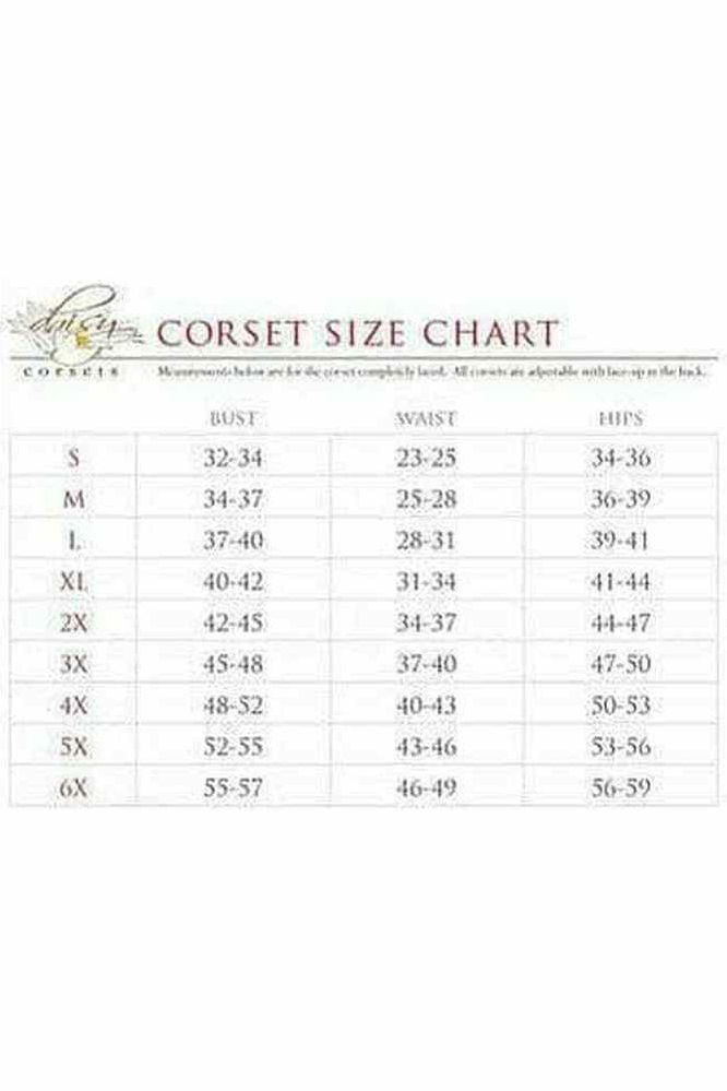 Lavish Black Cotton Overbust Corset - Daisy Corsets