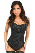 Lavish Black Lace - Up Overbust Corset w/Black Lace - Daisy Corsets