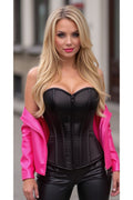 Lavish Black Sweetheart Front Zipper Corset - Daisy Corsets