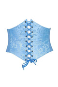 Lavish Lt Blue Brocade Corset Belt Cincher - Daisy Corsets