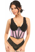 Lavish Lt Purple Fishnet Underwire Open Cup Waist Cincher - Daisy Corsets