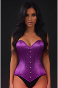 Lavish Magenta Overbust Corset Sweetheart Neckline Busk Closure - Daisy Corsets