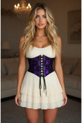 Lavish Purple w/Black Lace Overlay Corset Belt Cincher - Daisy Corsets