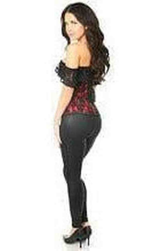 Lavish Red Lace Off - The - Shoulder Corset - Daisy Corsets
