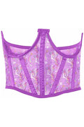 Lavish Unicorn Print Mesh Open Cup Waist Cincher - Daisy Corsets