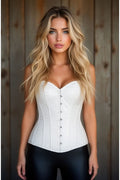Lavish White Brocade Corset - Daisy Corsets