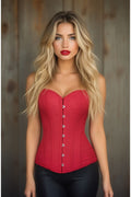 Lavish Wine Brocade Corset - Daisy Corsets