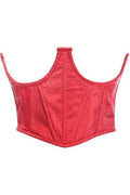 Lavish Wine Brocade Open Cup Waist Cincher - Daisy Corsets